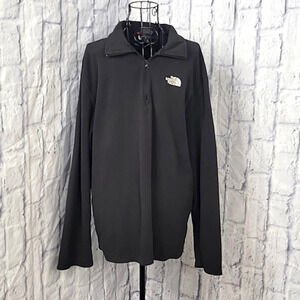 THE NORTH‎ FACE Men's Black Fleece 1/4 Zip Jacket Large
